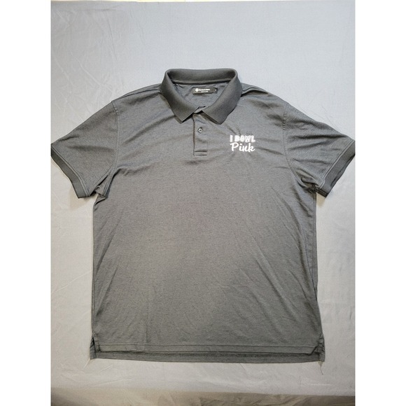 Member's Mark Polo Shirt I Bowl Pink Golf Casual Short Sleeve Gray L - Picture 1 of 8
